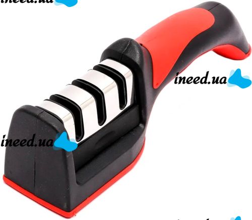 Точилка для кухонних ножів Knife Sharpener RS-168 кухонна Ручна ножеточка з ручкою, настільний верстат на 3 рівня заточування з поліруванням NJ-523