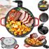 Electric grill pan RAF R.5304 36 cm tabletop electric grill with non-stick coating 1800W electric kitchen grill with handles from the mains power supply
