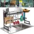 Сушарка для зберігання посуду над раковиною Storage Shelf Sink Rack XL - 738 двоярусна полиця для сушіння, настільний органайзер на мийку XY-6203 Чорний