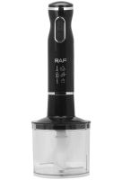 Погружной кухонный блендер Raf R.314B Blender Set 5 в 1 800W электрический ручной миксер измельчитель с венчиком, мерным стаканом и насадками R-314B