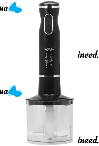 Погружной кухонный блендер Raf R.314B Blender Set 5 в 1 800W электрический ручной миксер измельчитель с венчиком, мерным стаканом и насадками R-314B