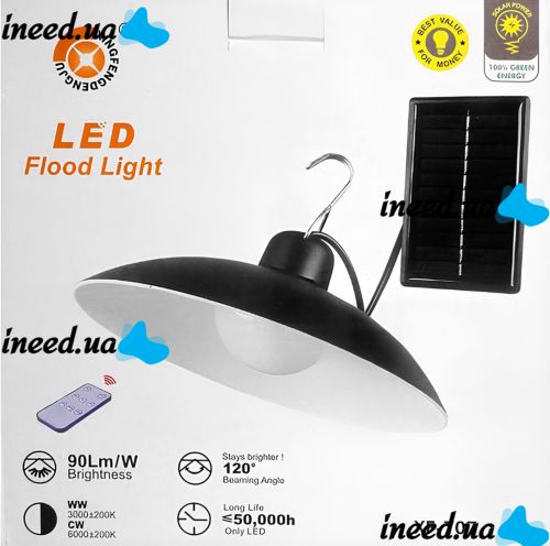 Вуличний настінний світильник LED Flood Light XF-707 світлодіодний акумуляторний ліхтар в грунт на сонячній батареї з датчиком руху і пультом