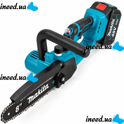 Makita DUC101Z 48V 5Ah 8" Cordless Mini Chain Saw for 2 Batteries, Brushless Electric Saw with Semi-Automatic Chain Lubrication in a Makita Case