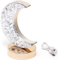 Настільна лампа-нічник Star Moon Table Light 17 сенсорний нічник місяць, Світлодіодна лампа світильник з кристалами на акрилової підставці 3 режими