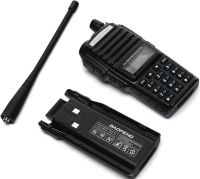 Дводіапазонна рація Baofeng UV82 5W на 128 каналів до 7 км портативна цифрова радіостанція з гарнітурою і подвійною кнопкою 2800 мАг UV - 82 Чорна