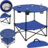 Cattara HX-100 folding camping table with cup holders for camping, Travel folding table Oxford with carry bag Blue