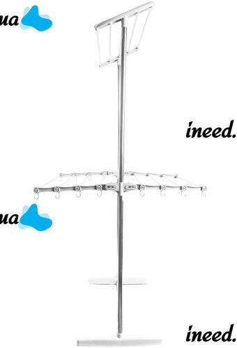 Дворівнева розкладна сушарка для білизни Mobile Folding Racks підлогова вертикальна складна вішалка, стійка сушка для одягу До 40 кг сіра