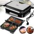 Electric contact grill RAF R.240 1000W pressed double-sided electric grill with non-stick coating for meat and steaks Steak Machine