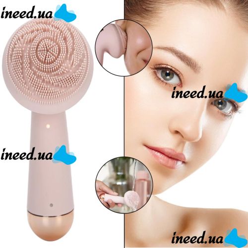 Силіконова очищаюча щітка масажер для чищення особи Finishing Touch Flawless Cleanse косметичний, силіконовий очищувач пір з функцією масажу, 