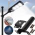Держатель для уличного фонаря на столб Solar Street Light 4.8 см настенное крепление, круглый кронштейн с анкерами для светильников до 20 кг Черный