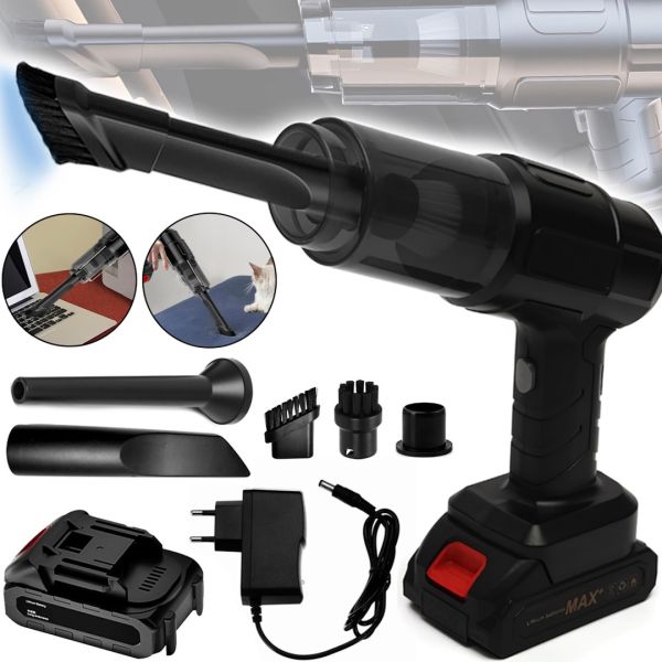Автомобильный беспроводной пылесос Maxtop MP-251 Dust Collector RD-1821 120W 21V 2A аккумуляторный ручной 2 в 1 с насадками ST-6631C