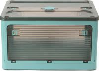 Складаний прозорий органайзер Joybos Foldable Storage Box 43х31х24 см розкладний пластиковий ящик на коліщатках для зберігання речей, одягу та постільної білизни