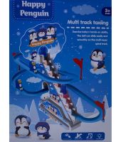 Дитячий музичний трек Happy Penguin 3011 гірка з пінгвінами, автоматичний підйомник зі звуковими ефектами на батарейках Пінгвіни на гірці