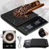 Kitchen Touch Scale Coffee Scale EK6012 up to 5 kg, cordless coffee weighing scale with LED display, timer and flat platform 4058