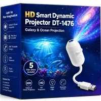 Ночник проектор звездного неба HD Smart Dynamic Projector DT-1476 гибкий светодиодный ночник с RGB LED подсветкой и сменными картриджами от USB