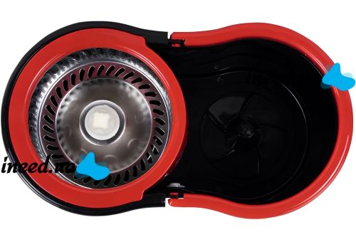 Комплект швабра з турбо віджимом і відром Spin Mop 360 10 л набір для прибирання та миття підлоги Magic Mop телескопічна швабра з насадкою з мікрофібри