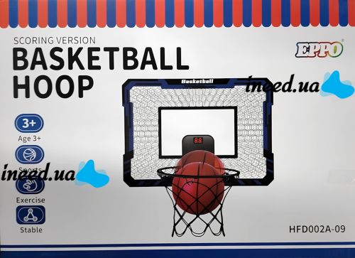 Баскетбольный набор Basketball Hoop HFD002A-09 подвесной щит с кольцом, электронным таблом и креплением, комплект для игры в баскетбол от 3-х лет
