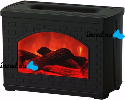 Зволожувач повітря камін з ефектом полум'я Fireplace Humidifier LT-9058 270 мл нічник аромадифузор з імітацією вогню і світлодіодним підсвічуванням USB
