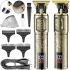 VGR V-073 cordless men's beard and moustache trimmer USB cordless hair trimmer with interchangeable attachments and display