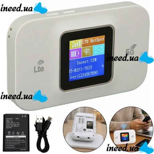 Wireless Mobile Wi-Fi Pro MF68E 4G/5G Cordless Wifi Router with SIM card slot and removable battery