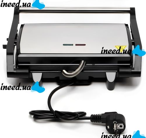 Electric Contact Grill Bitek BT-2685 2000W Clamping Electric Grill for Meat, Sandwich Maker with non-stick coating and Timer Grill Maker