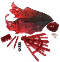 Дитячі рухливі крила Дракона Shadow Angel 2 електричні карнавальні крила на ремінцях з підсвічуванням музикою і ефектом пурхання 68 см червоні