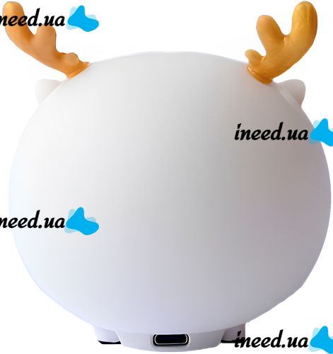 Дитячий настільний нічник Олень Cute Deer Silicone Night Light YT-8812 акумуляторний силіконовий світильник з RGB підсвічуванням і сенсорним датчиком