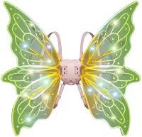 Дитячі рухливі крила феї Wings of glazed 6 електричні карнавальні крила на ремінцях з підсвічуванням музикою і ефектом пурхання 65 см