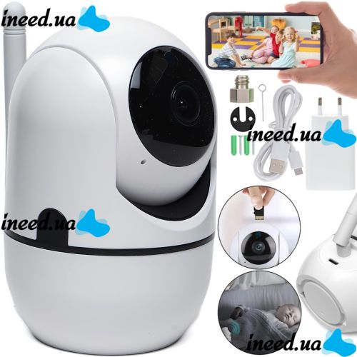 Поворотная IP-камера Smart Camera Y13G 2.0 Мп беспроводная Wi-Fi камера видеонаблюдения с распознаванием лиц и записью видео на карту microSD TF