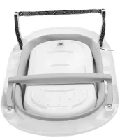 Smart Babyhood BH-334G folding baby bathtub for babies with LED thermometer, cushion and shower handle Grey