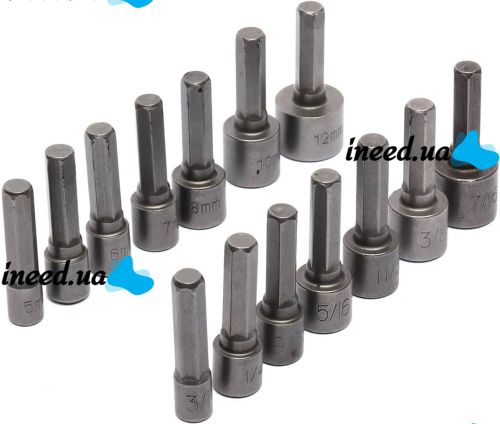 A set of hexagon socket heads Power Nut Driver 14PCS a set of quick-change nozzles with a storage holder, reinforced bits for a screwdriver