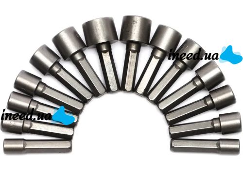 A set of hexagon socket heads Power Nut Driver 14PCS a set of quick-change nozzles with a storage holder, reinforced bits for a screwdriver