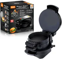 Electric double-deck burger maker RAF R.2204 600 W round burger machine with non-stick coating for cooking burgers from mains 220V