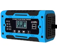 Автомобільний імпульсний пускозарядний АКБ Jinnuoyi Pulse Repair Charger 12V 10A пристрій з LED дисплеєм для зарядки акумуляторів авто 10Ah-200Ah