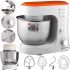 Kitchen planetary mixer Bitek BT-6611 with metal bowl 4 liters and attachments, stationary tabletop dough kneader 3000 watts