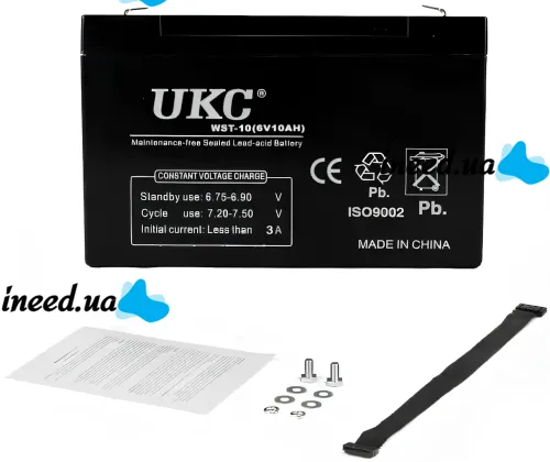 UKC 6V 10Ah WST-10 universal lead-acid battery 6V 10Ah for commercial equipment and toys
