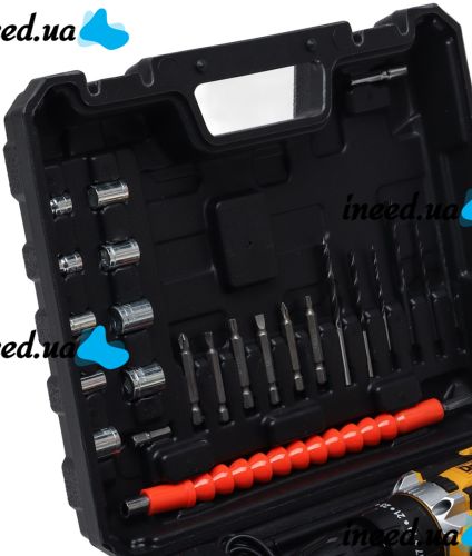 Дрель шуруповерт аккумуляторный DeWALT DCF680Z2FA (12V, 2AH) полный комплект с набором инструментов Деволт с насадками и битами (28 ед.) в кейсе