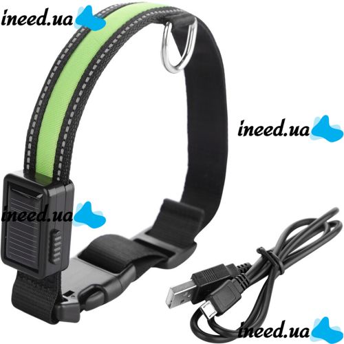 Luminous Fabric Collar Glow Ring for Cats and Dogs LED Neon with LED Backlight on Battery with USB for Pets