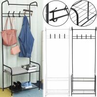 Напольная вешалка для одежды Corridor Rack 170Х35 см передвижная вертикальная стойка для хранения вещей с полками для обуви, стойка-вешалка в коридор