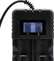 Battery Charger HD-8991B Universal charging for 18650 Li-ion batteries for 2 batteries with a screen from a Ni-MH and Ni-Cd outlet