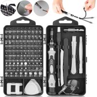 A set of precision screwdrivers and Compass bits CP-PK-115 15 in 1 set of hand tools for electronics repair and spot work with attachments in a case