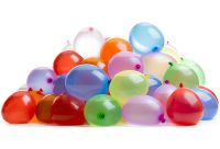 Набір водяних кульок бомб Happy Baby balloons MS-23-221 37 штук комплект різнокольорових куль бомб для водних битв з насадкою для затоки води