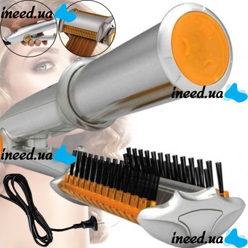 Професійні щипці утюжок Instyler M-125 для укладання волосся з обертовим циліндром, Плойка для завивки і випрямлення Інстайлер 45W Сріблястий