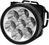 Налобний ліхтар на голову Bright Light Lamp 1396 7 LED ламп з кріпленням гумкою на лоб, портативний світлодіодний ліхтарик на батарейках 100LM Чорний