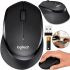 Беспроводная оптическая мышь Logitech M330 Silent Plus Black игровая геймерская мышка на батарейке для ПК компьютера и ноутбука 2.4GHZ USB Черная