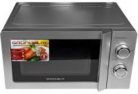Grunhelm 20MX711-G Grey 700W electric microwave oven for 20 liters microwave oven with 6 power levels with timer and defrost from the mains