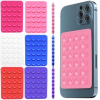 Sticker Side Silicone 8x5.5cm double-sided silicone suction cup phone lipper holder, 24 suction cups for smartphone Octobuddy