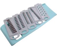 Ручна терка Vegetable Cutter DT-17 5 в 1 кухонний слайсер, овочерізка для чищення та нарізання овочів і фруктів, плоска шинкування зі змінними насадками