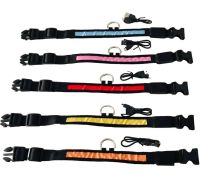 Luminous Fabric Collar Glow Ring for Cats and Dogs LED Neon with LED Backlight on Battery with USB for Pets