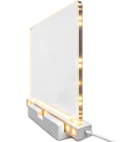 Acrylic LED Drawing Board T-466: LED Table Lamp on a Stand with Backlight and Markers for Notes, 15 x 15 cm, USB